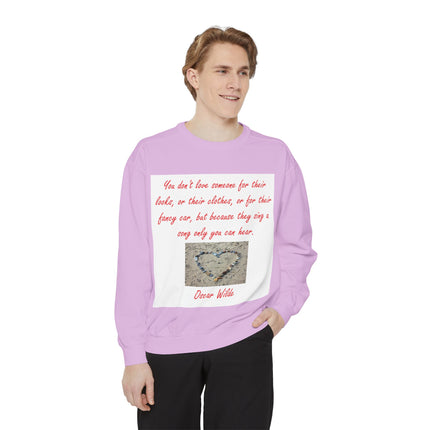 Heartfelt Quote Unisex Sweatshirt - Oscar Wilde Inspiration, Cozy Gift for Loved Ones