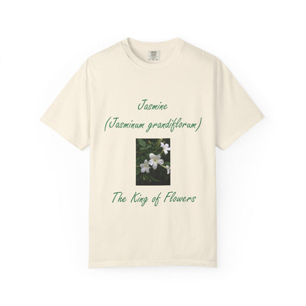 Jasmine Flower Unisex Garment-Dyed T-Shirt - The King of Flowers Design