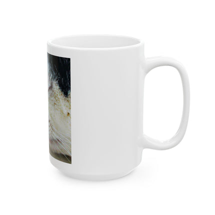 Life Is Short Cat & Butterfly Ceramic Mug — 'Spend it with those who make you laugh and make you feel loved' (11oz/15oz)