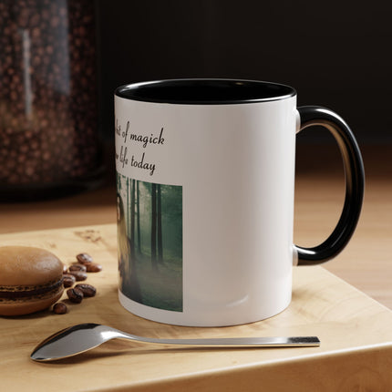 Magick Forest Accent Coffee Mug — "May a little bit of magick float into your life today"