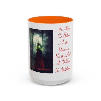 Mystical Accent Mug – “As Above So Below” Wiccan Design, 15oz