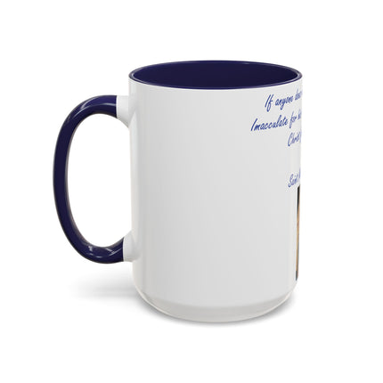 Saint Kolbe Accent Mug – 15oz Ceramic Cup for Marian Devotion