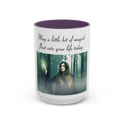 Magick Forest Accent Coffee Mug — "May a little bit of magick float into your life today"