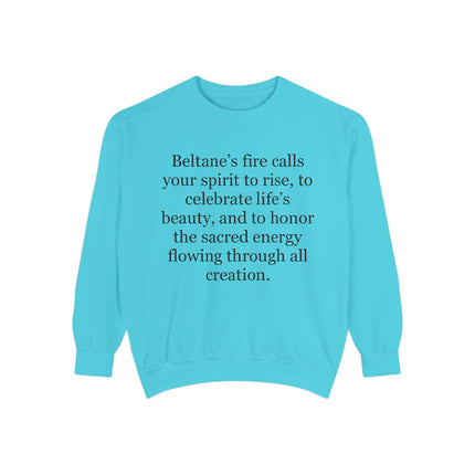 Beltane Quote Sweatshirt – "Beltane’s fire calls your spirit to rise"
