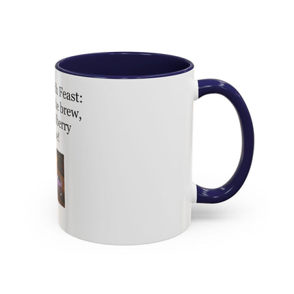 Lughnasadh Feast Mug — "The bread, the brew, and the bilberry mousse!" Accent Coffee Cup