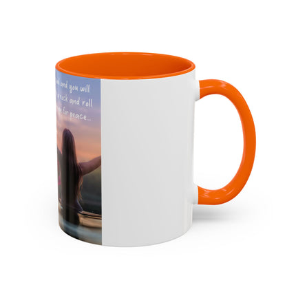 Ageless Hippie Soul Mug | 11oz Accent Cup with Lotus & Uplifting Quote