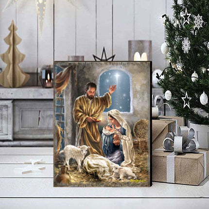 Regal Glory to God Wooden Wall Art by D. Gelsinger - Nativity Holiday Decor - 95677B-DG-3