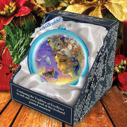 Eternal Love Glass Ornament by Josephine Wall - Christmas Decor - 744-412-JW-3