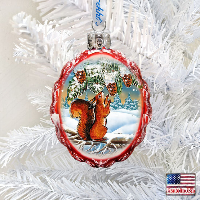 Squirrel Mercury Glass Ornament by G. DeBrekht - Wildlife Holiday Decor - 771027-1