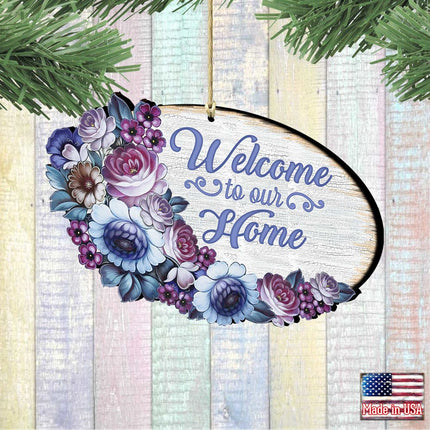 Welcome to Our Home Wreath Easter Wall Decor by G. DeBrekht - Easter Spring Decor - 8185311-2