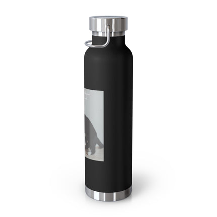 22oz Copper Vacuum Bottle — “An Endless Sleepover with Your Favorite Weirdo” Cat Hug Design