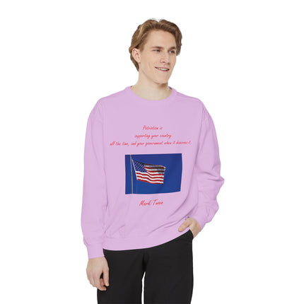 Patriotic Quote Sweatshirt for American Pride