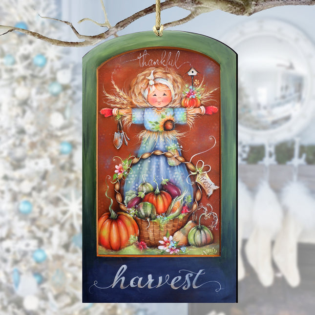 Thankful Harvest Wooden Ornaments by Jamie Mills-Price Thanksgiving Decor - 8611076-MP-0