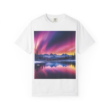 Aurora Lake T-Shirt — Northern Lights Landscape Tee