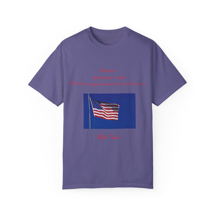 Mark Twain Quote Tee – Patriotic Unisex Flag Shirt in Soft Cotton