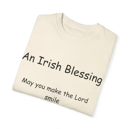 Irish Blessing Tee | Graceful Quote on Soft Garment-Dyed Cotton