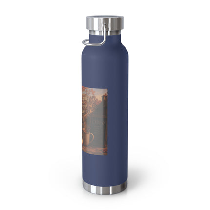 22oz Copper Vacuum Bottle — Autumn Leaves Cider Design