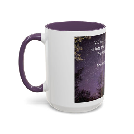 Inspirational Starry Night Coffee Mug — "You are a child of the universe" Quote