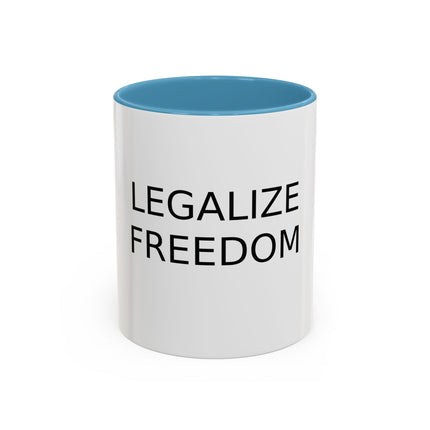 Legalize Freedom Accent Coffee Mug – Colored Handle 11/15oz