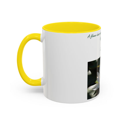 Zen Saying Accent Coffee Mug - Inspirational Flower Design - Perfect Gift for Mindfulness Lovers - 11oz