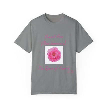 Damask Rose Unisex T-shirt - The Queen of Flowers Design