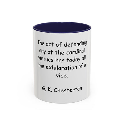 Coffee Mug with G.K. Chesterton Quote – Literary Quote Accent Mug (11/15 oz)