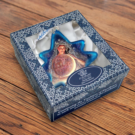 Moon Goddess Glass Ornament by Josephine Wall - Christmas Decor - 755-406-JW-3