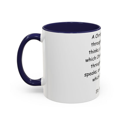 Inspirational St. Augustine Coffee Mug - Colored Accent - Perfect Gift for Christians - 11oz
