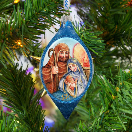 Nativity Drop Glass Ornament by G. DeBrekht - Nativity Holiday Decor - 757-021-2