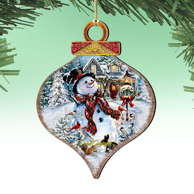 Old Fashioned Christmas Wooden Ornaments by Gelsinger - Christmas Santa Snowman Decor - 8031023-1563-0