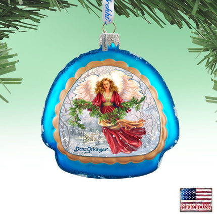 Snowfall Angel Glass Ornament by D. Gelsinger - Nativity Holiday Decor - 756-102-DG-1