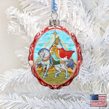 Melchior Three Kings Mercury Glass Ornament by G. DeBrekht - Nativity Holiday Decor - 772015-1