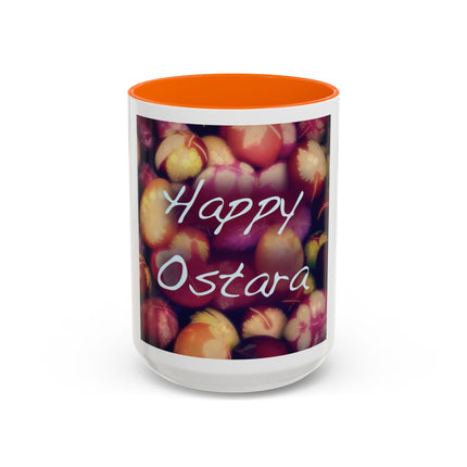 Ostara Coffee Mug – "Happy Ostara" Accent Easter Spring Floral Mug (11/15oz)