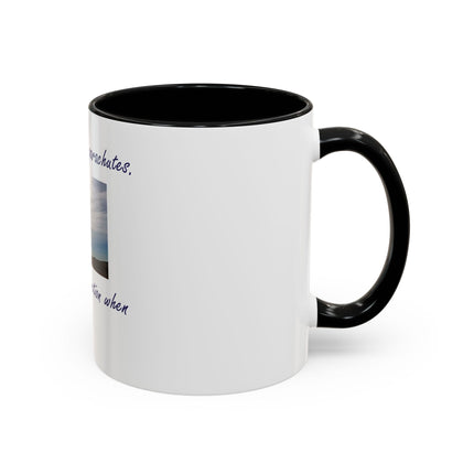 Parachute Minds Coffee Mug — "Minds are like parachutes. They only function when open."