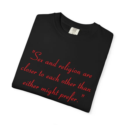 Inspirational Garment-Dyed Unisex T-Shirt - Saint Thomas More Quote