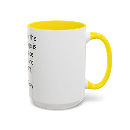 Tea Quote Accent Coffee Mug – "The spirit of the tea beverage is one of peace, comfort, and refinement." (Arthur Gray)