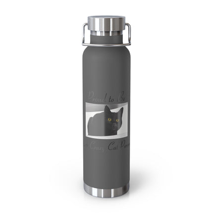 Proud Cat Parent Insulated Bottle – 22oz Travel Gift for Cat Lovers
