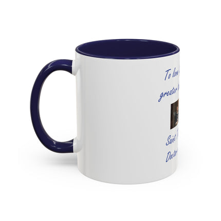 Saint Thomas Aquinas Quote Coffee Mug — "To love God is something greater than to know Him"