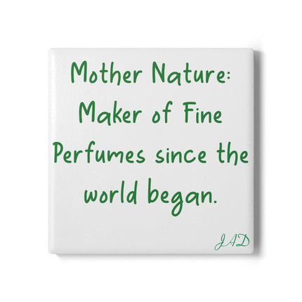 Mother Nature Ceramic Coaster - Eco-Friendly Home Decor Gift