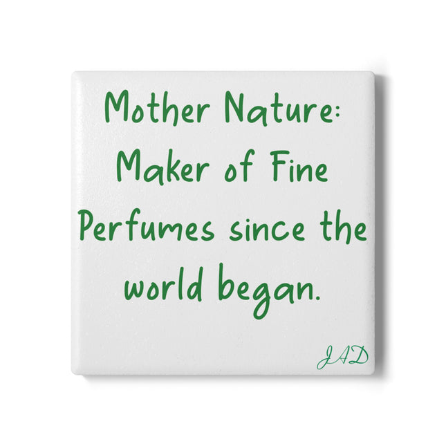 Mother Nature Ceramic Coaster - Eco-Friendly Home Decor Gift