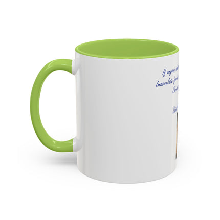 Religious Coffee Mug — Saint Maximilian Kolbe Quote & Sacred Image (11/15oz)