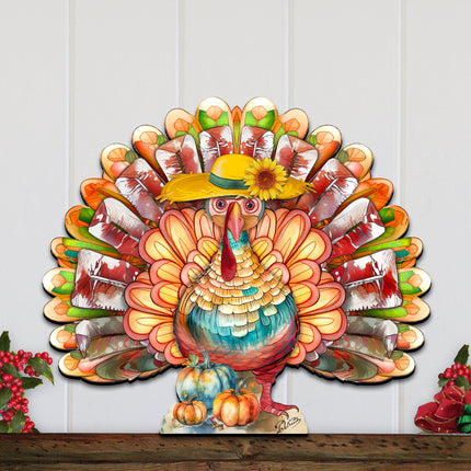 Thanksgiving Turkey Holiday Door Decor  by G. Debrekht - Thanksgiving Halloween Decor  - 8611055H-2