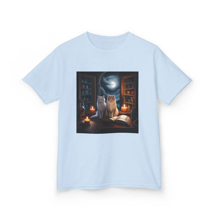 Mystical Cats Kids Tee – Heavy Cotton – Whimsical Animal Design