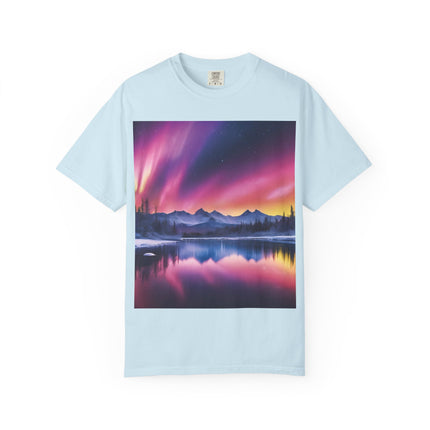 Aurora Lake T-Shirt — Northern Lights Landscape Tee