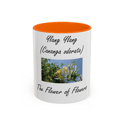 Ylang Ylang Coffee Mug – 11oz “Flower of Flowers” Ceramic Cup