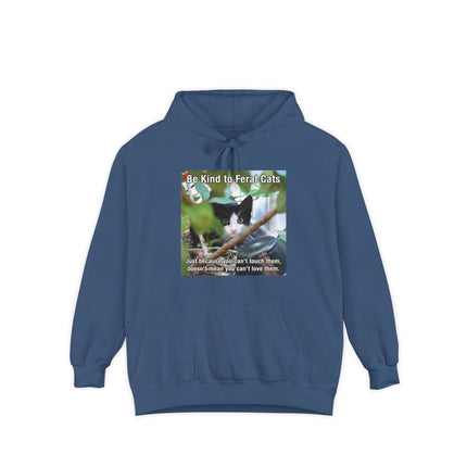Hoodie — "Be Kind to Feral Cats" Rescue Cat Graphic Hoodie