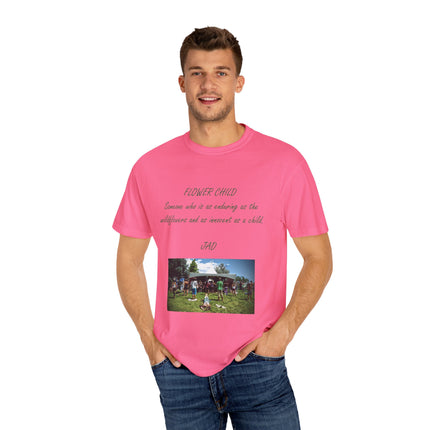 Flower Child Unisex Garment-Dyed T-Shirt – Vintage Inspiration for Free Spirits