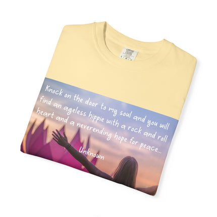 Inspirational Unisex Garment-Dyed T-shirt for Peace Lovers