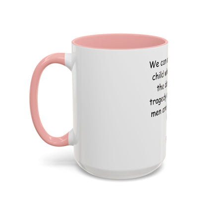 Plato Quote Accent Coffee Mug - "Afraid of the Light" Philosophical Ceramic Mug