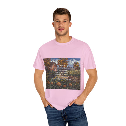 Samhain Tee – Unisex Garment-Dyed Shirt with Pumpkin Spice Wit